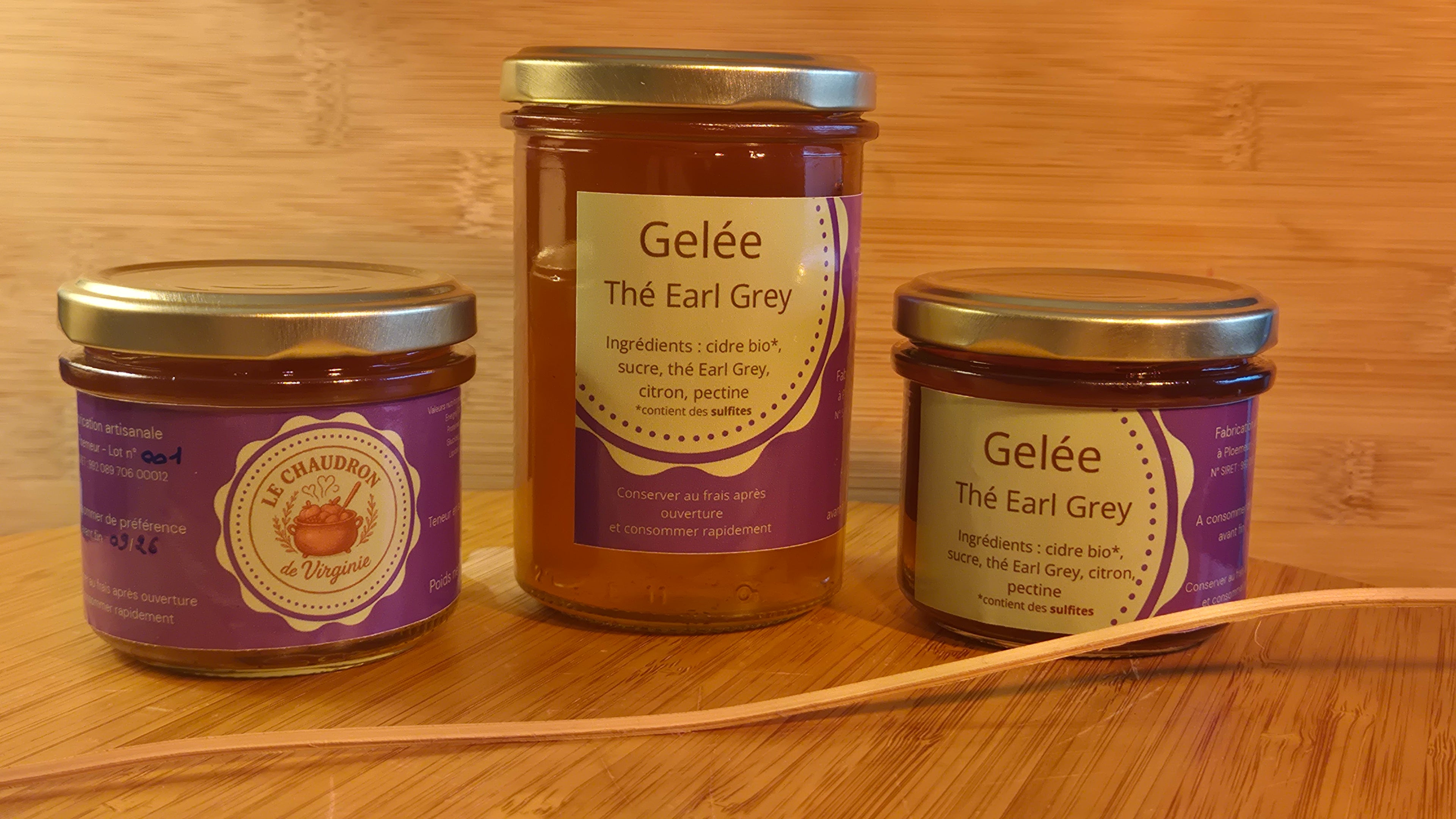 gelee the earl grey artisanale préparée en Bretagne par Le Chaudron de Virginie